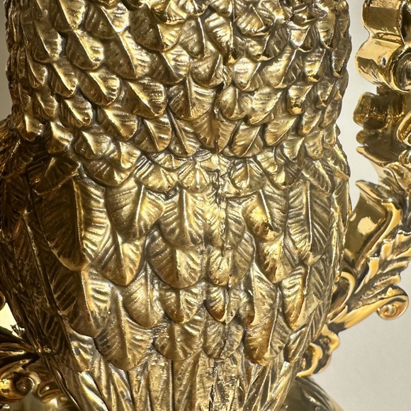 Bath & Body Works Golden Owl 3- Wick Candle Holder Fall Home Décor or Present - Picture 5 of 7